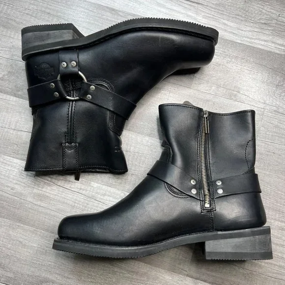 Harley Davidson Men's El Paso Riding Boots Black Size 11 Wide - Picture 3 of 9